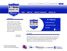 Tablet Screenshot of a-1alarms.com